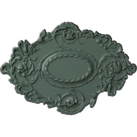 Kinsley Flowing Leaf Ceiling Medallion, Hand-Painted Cloud Burst, 30 3/8"W x 20 3/4"H x 1"P